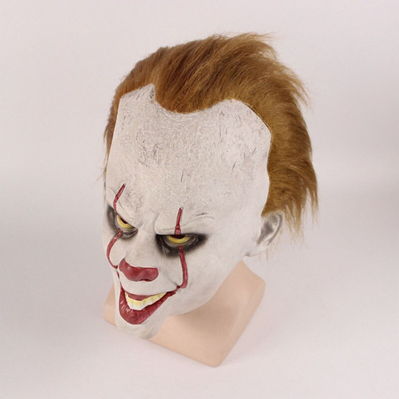 Evil Clown Latex Mask for Adults, costume photo 2