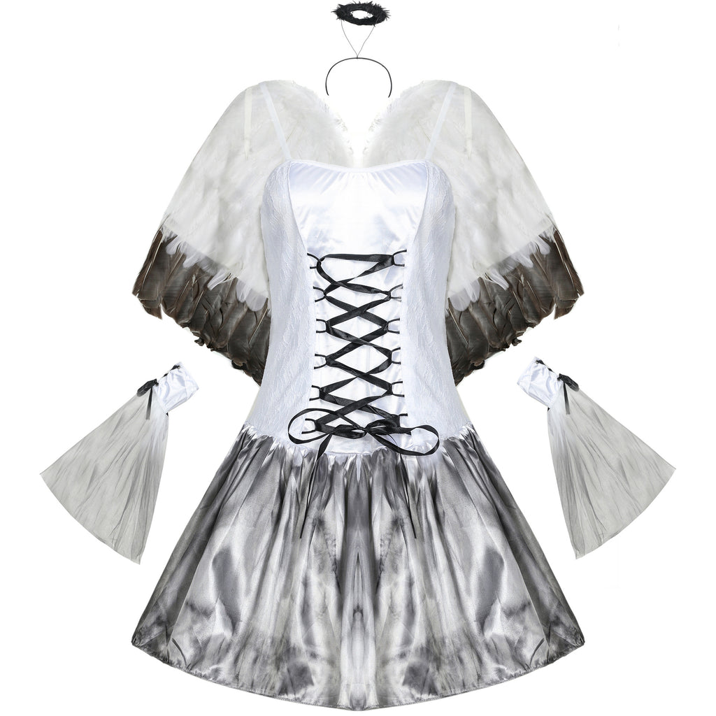 Dark Angel Zombie Costume for Adults, product photo 6 on a white background