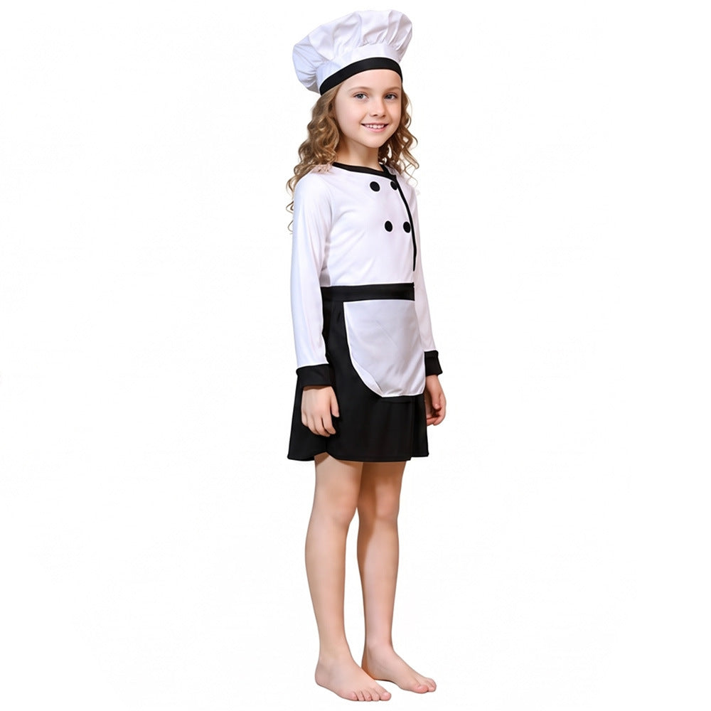 Halloween Chef Costume for Kids, Cosplay Clothing, Chef and Baking Role Play