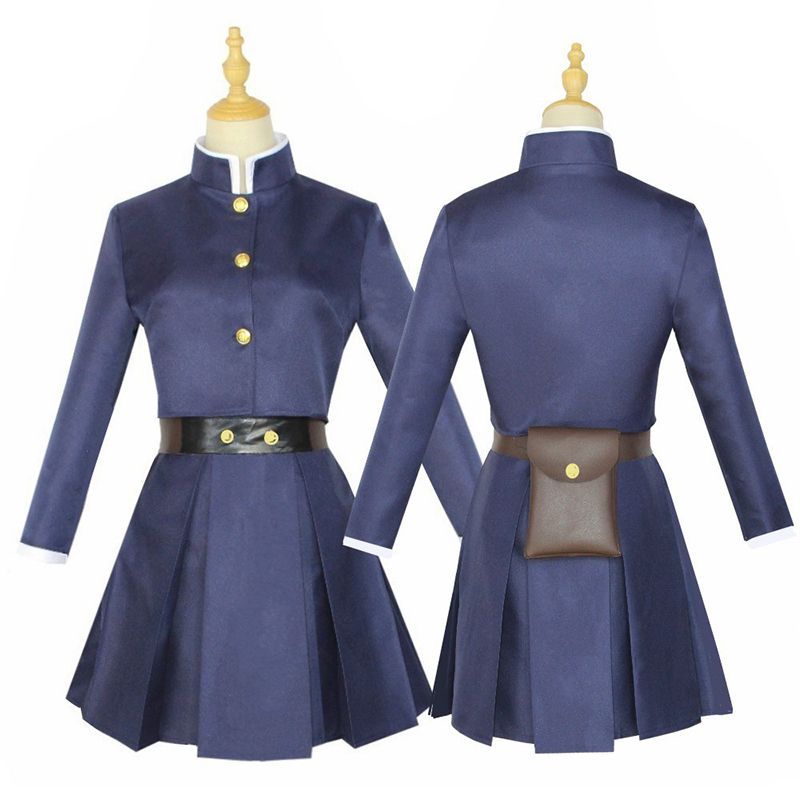 Jujutsu Kaisen Nobara Kugisaki Cosplay Costume Women Adult Halloween – Navy