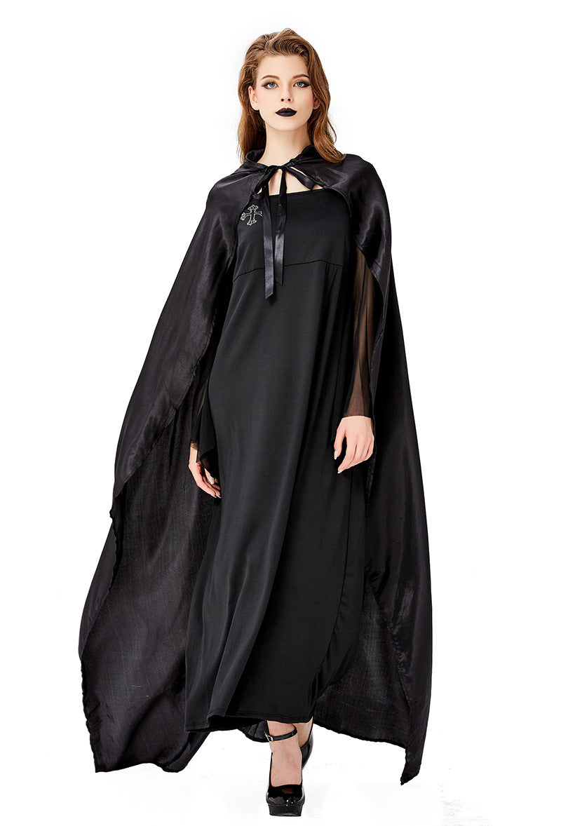 Goddess Witch Devil Vampire Costume for Women, product photo 2 on a white background