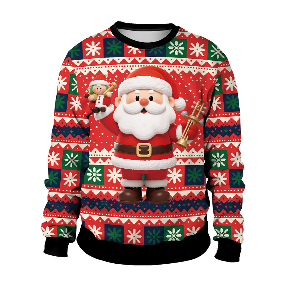 Christmas costume round neck Santa Claus couple outfit