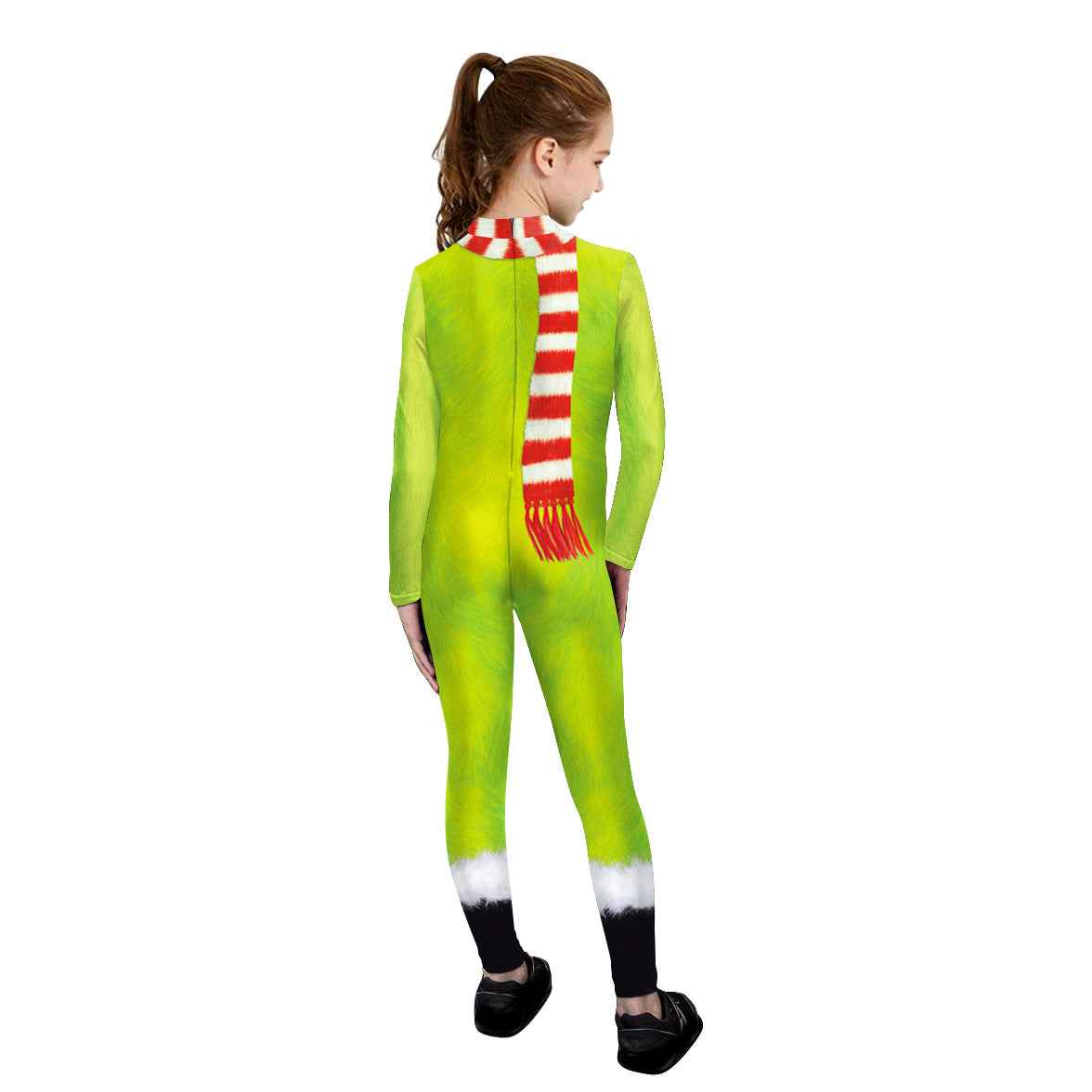 Children's Christmas performance costume cosplay with green fur monsters