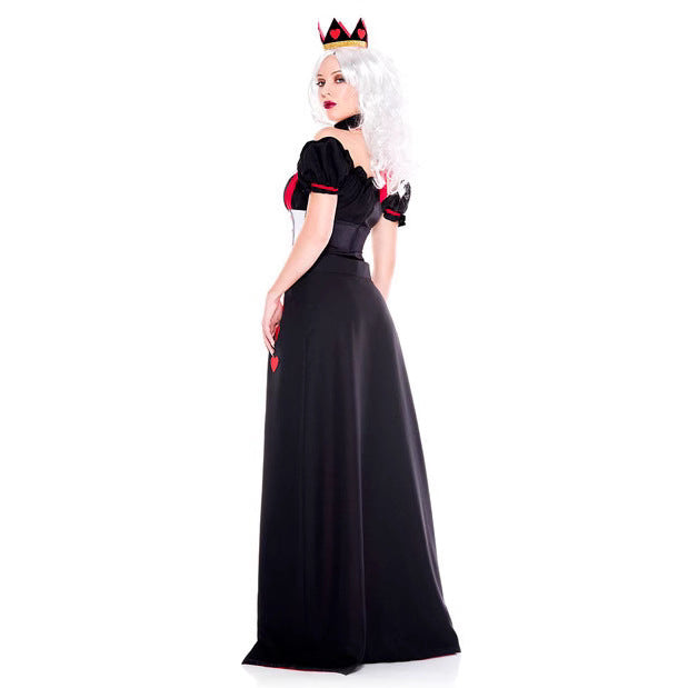 Red Heart Queen Costume Women Halloween Cosplay Devil Vampire Outfit – photo 4