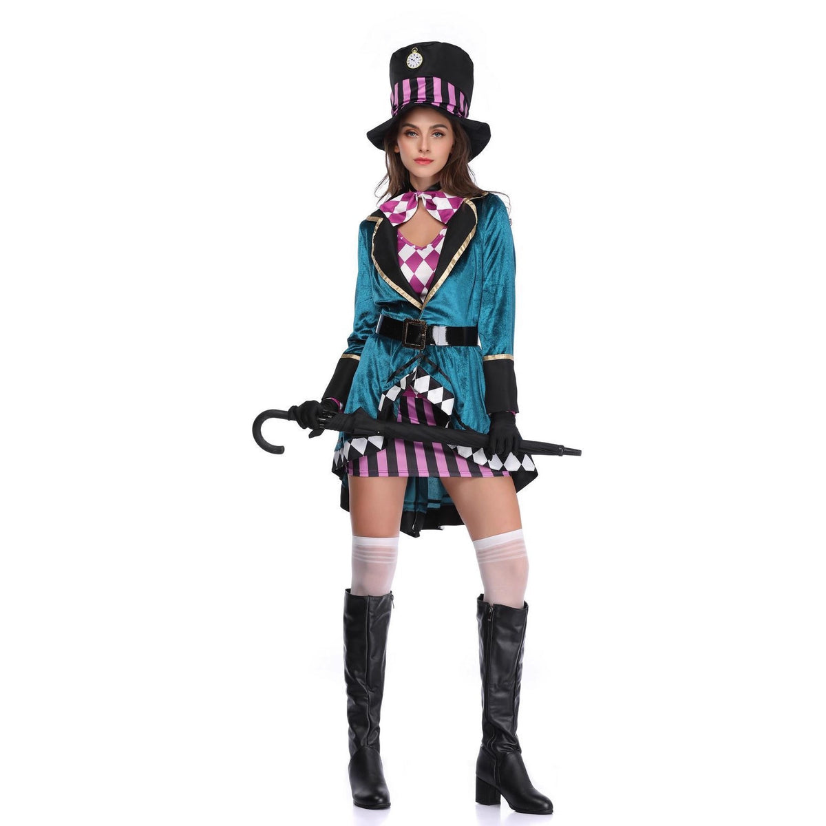 Storybook Hatter Costume for Women, product photo 2 on a white background