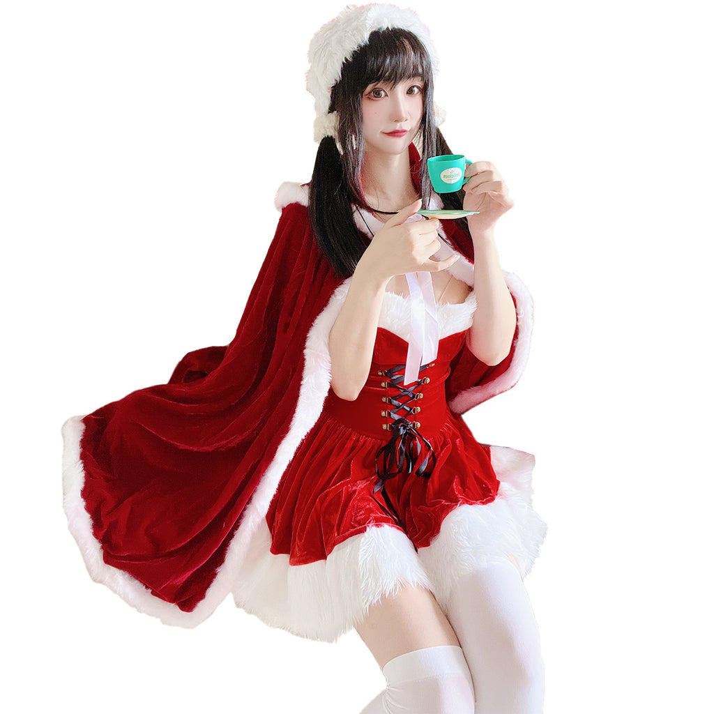 Halloween Sexy Cape Queen Cloak Christmas Costume Red Large Robe Christmas Bunny Costume