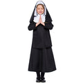Black Nun Costume for Girls, product photo 5 on a white background