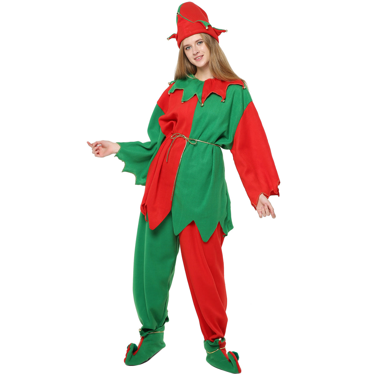 Christmas Holiday Home Atmosphere Costume Christmas Elf Long Sleeve Trousers Ladies Suit