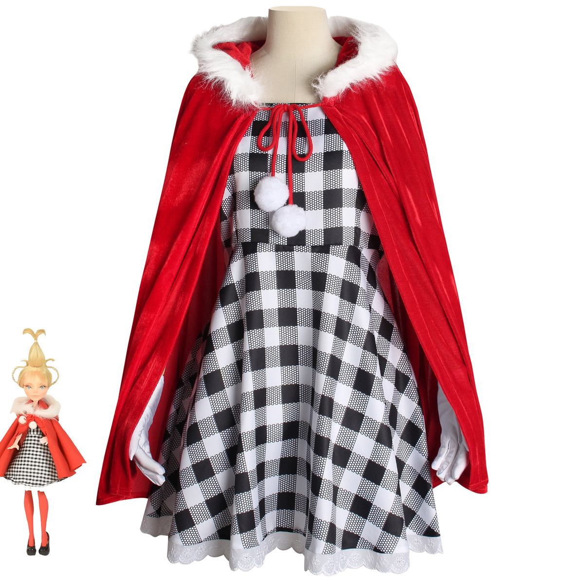 Cindy Lou Who Costume Kids Adult Christmas Holiday Cosplay Outfit