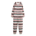 Christmas Print Long Sleeve Loose Fit Jumpsuit Cotton Coat
