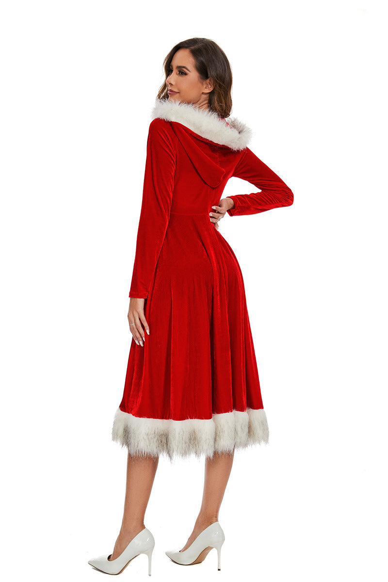 Christmas Party Dress Costume Women Adult Long Holiday Outfit