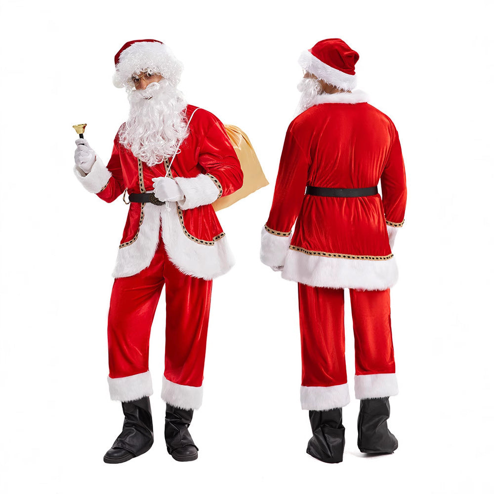 Santa Claus Cosplay Costume Christmas Party Outfit Set