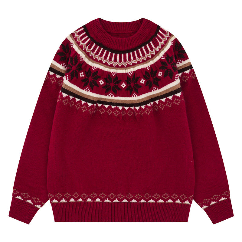 Christmas sweater round neck top
