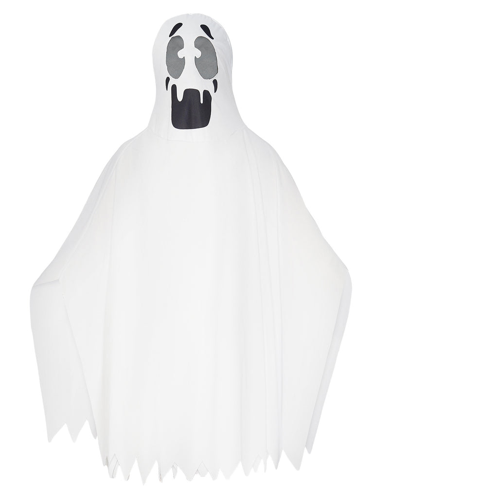 Ghostface Hooded Cloak Costume Adult Halloween Horror Cosplay Cape One Size