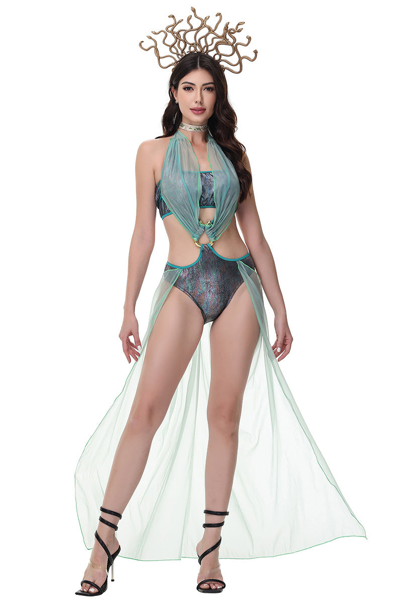 Egyptian Queen Witch Roman Lady Costume for Women, product photo 6 on a white background