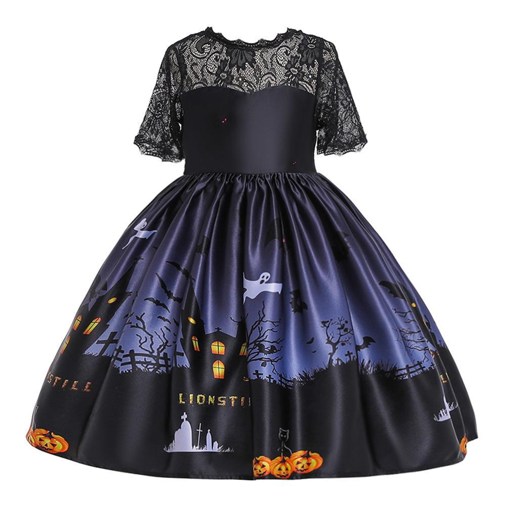 Pumpkin Ghost Fairy Dress for Girls, product photo 4 on a white background