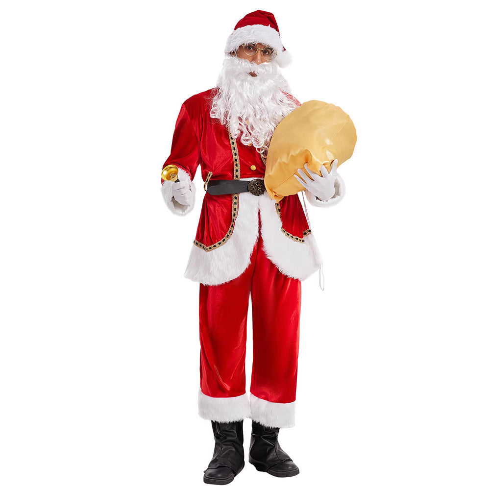 Santa Claus Cosplay Costume Christmas Party Outfit Set