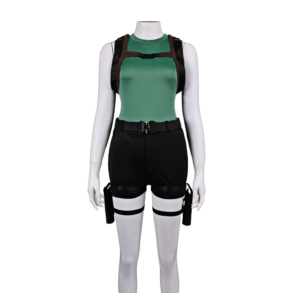 Lara Croft Cosplay Costume Women Bodysuit Game Replica Adult Halloween Outfit