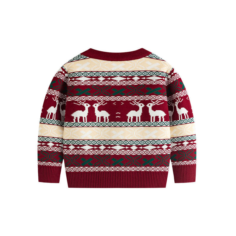 Vintage sweater Christmas reindeer pullover knit sweater