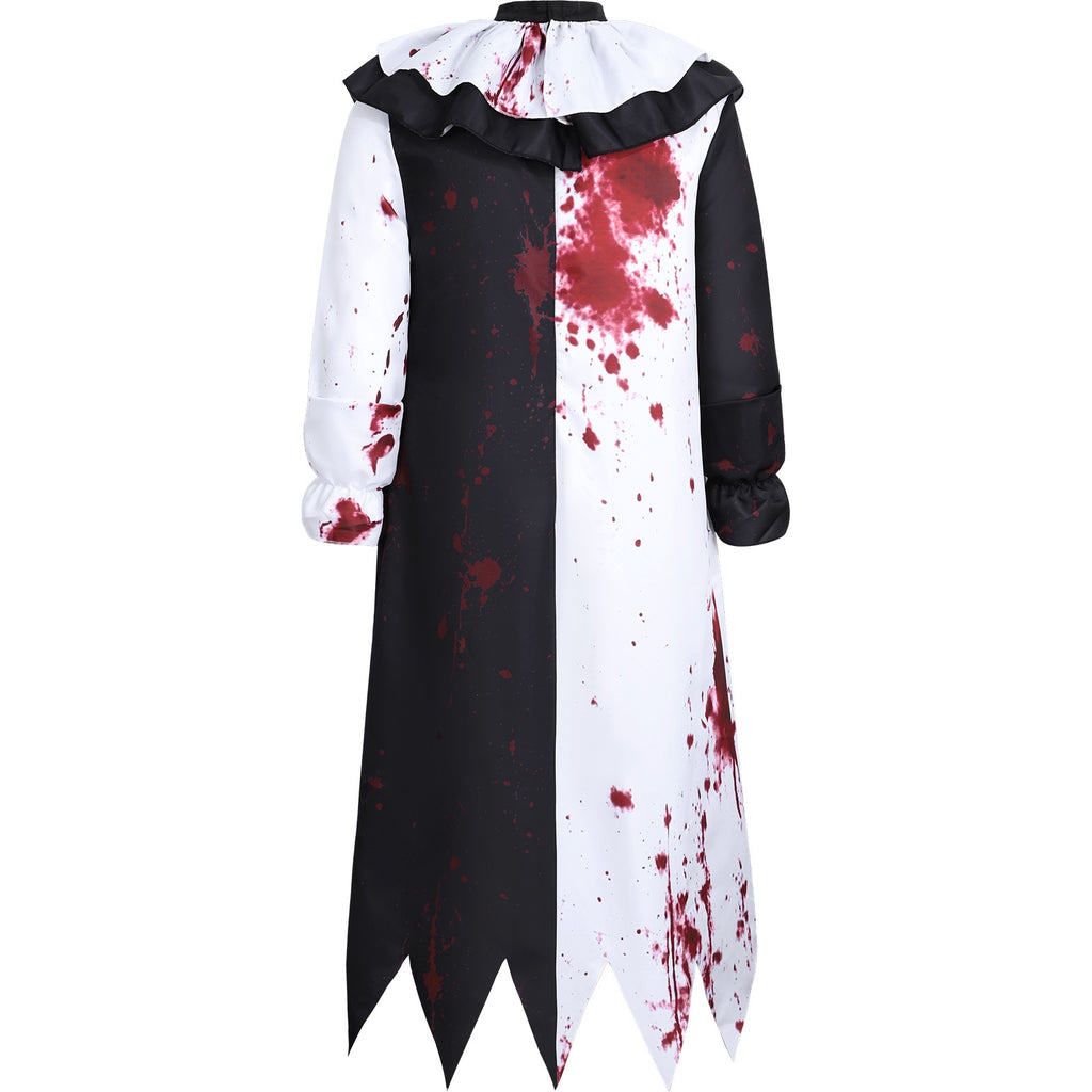 Horror Slasher Clown Robe for Adults, product photo 2 on a white background