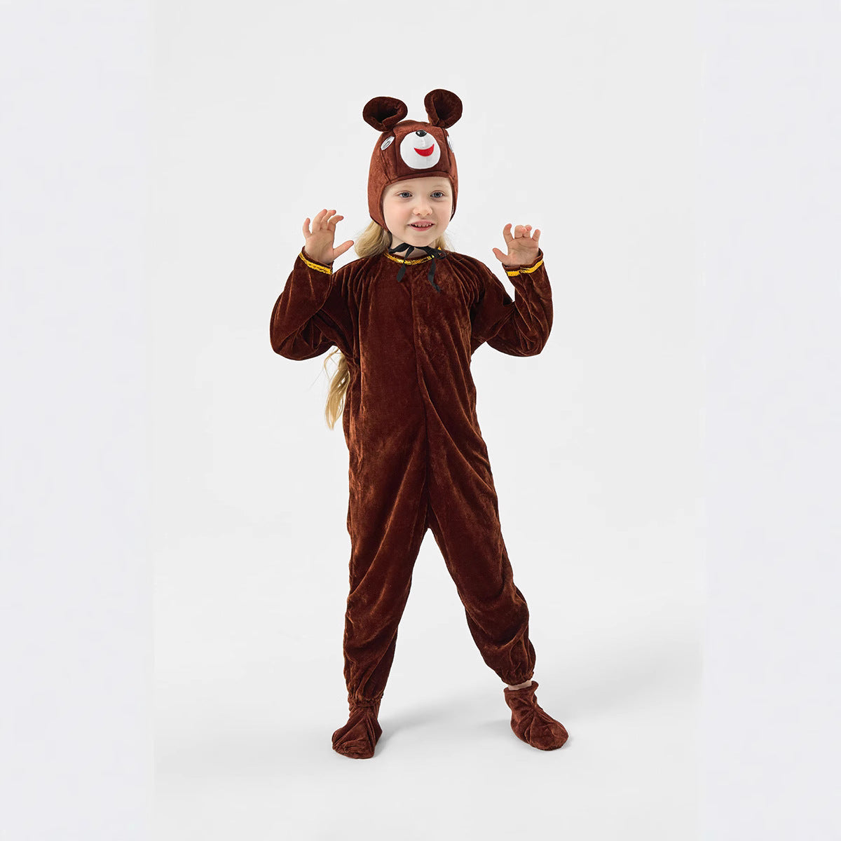 Brown Bear Animal Costume for Kids and Adults, product photo 2 on a white background