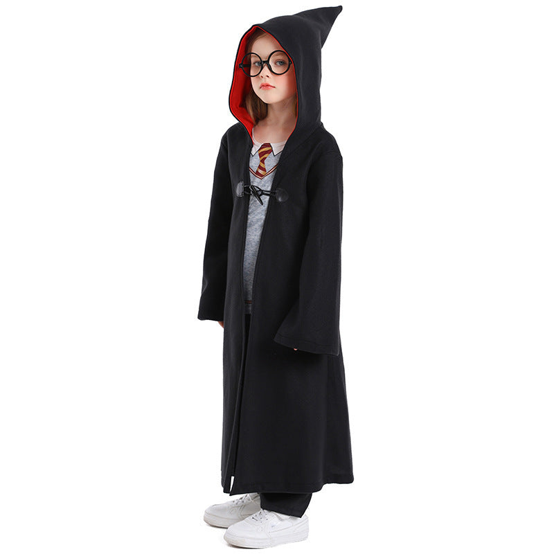Wizard Witch Robe Cape Costume Adult Halloween Cosplay Festival