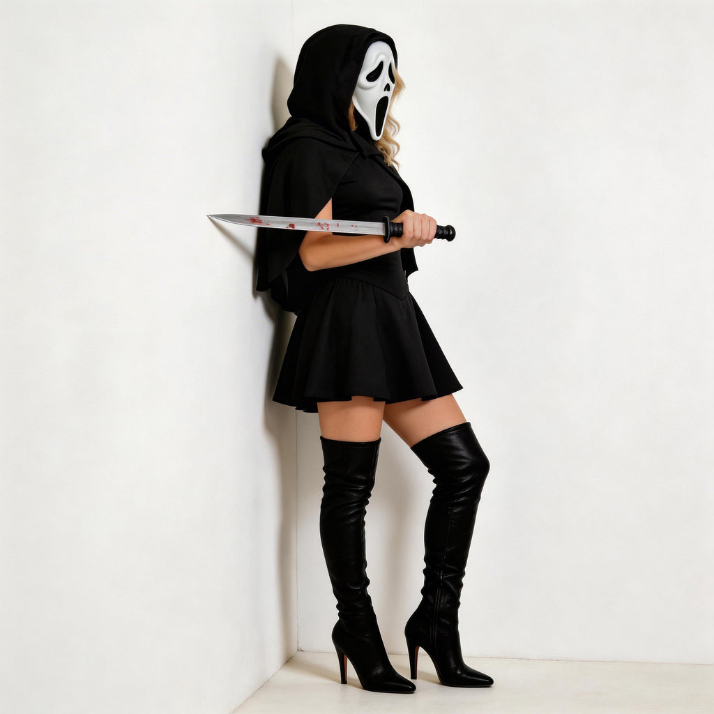 Ghost Face Horror Costume for Women, costume photo 2
