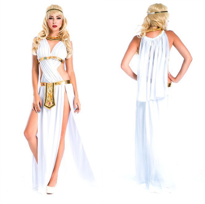 Cleopatra Egyptian Queen Costume Women Halloween Cosplay Outfit