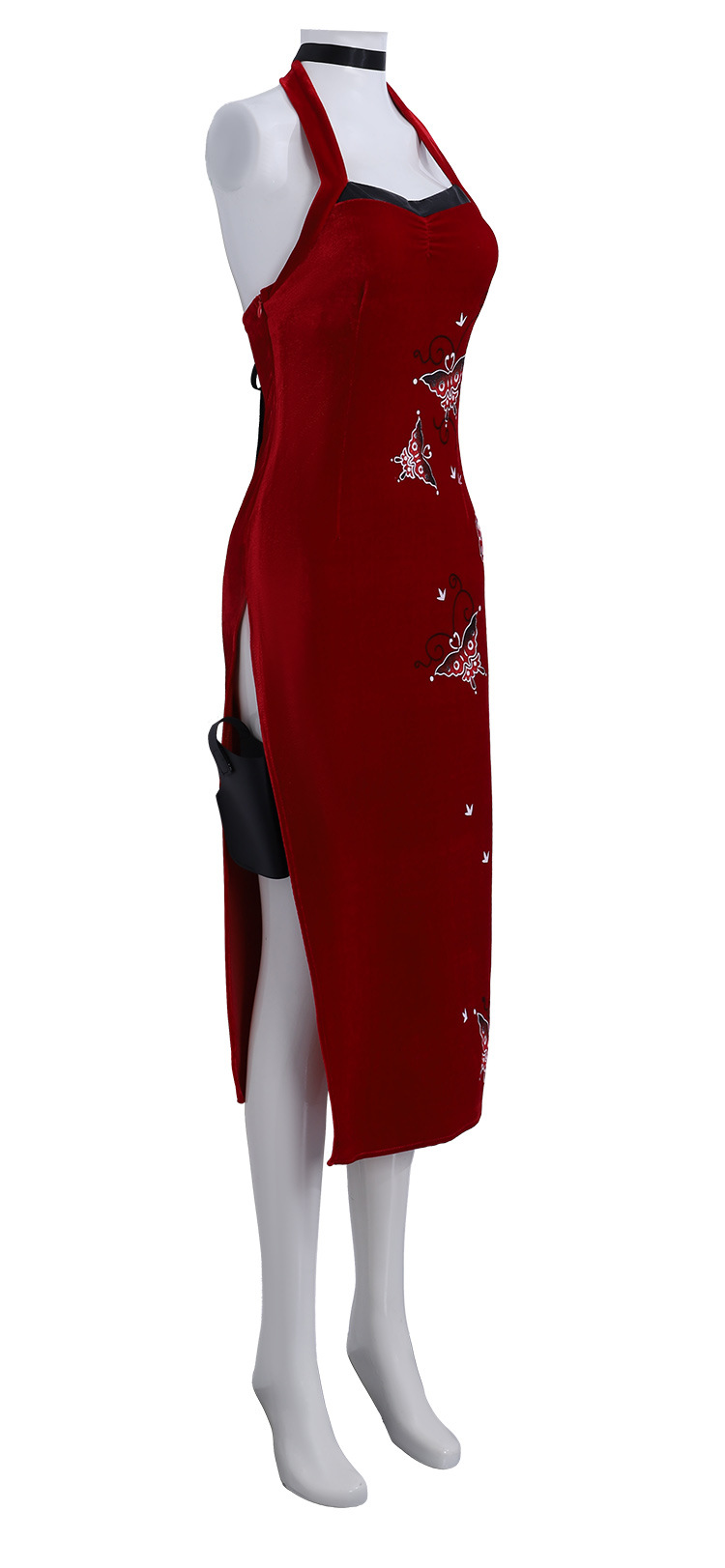 Resident Evil Ada Wong Red Qipao Dress Cosplay Women Adult Halloween