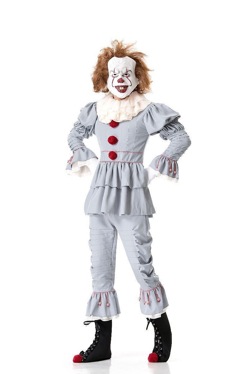 Pennywise Clown Costume Adult Horror Halloween Cosplay Outfit