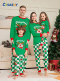 Christmas Deer Letter Plaid Matching Family Pajamas Sleepwear