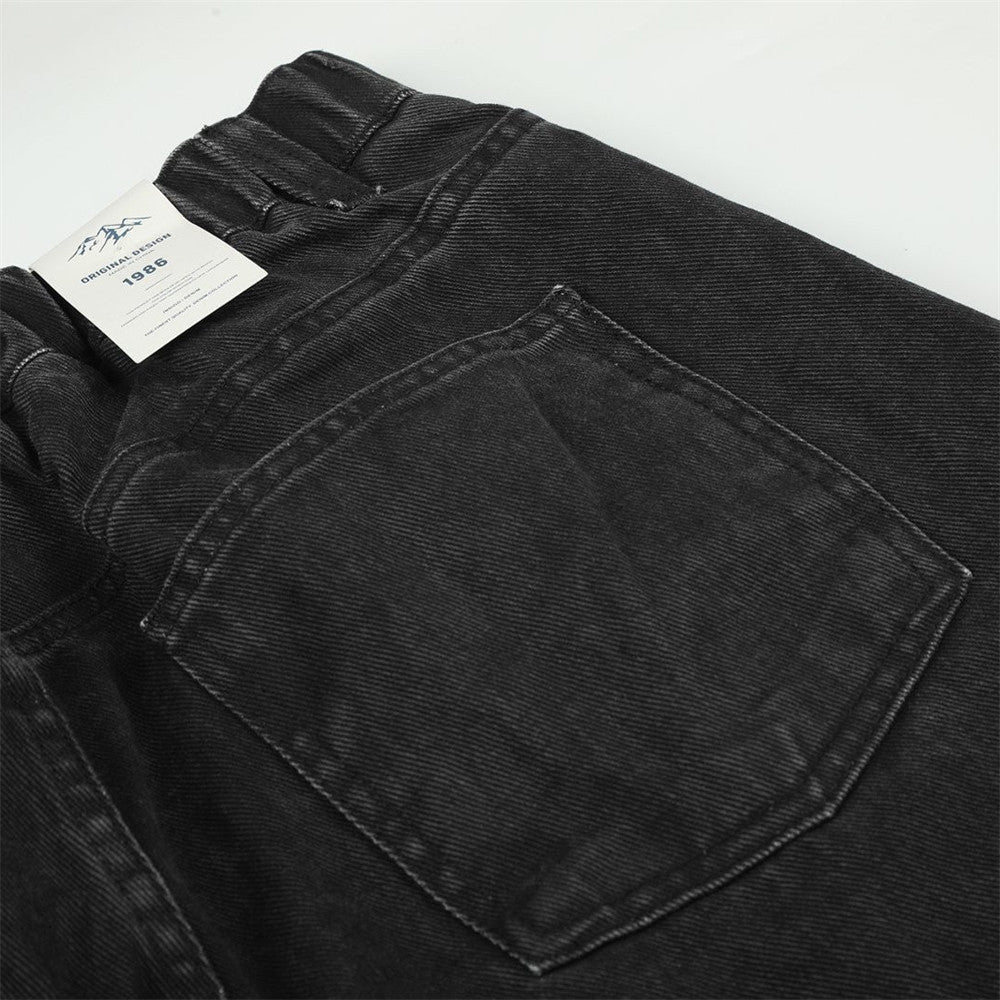 Men's Vintage Clean Fit Casual Wide Leg Loose Washed Denim Pants