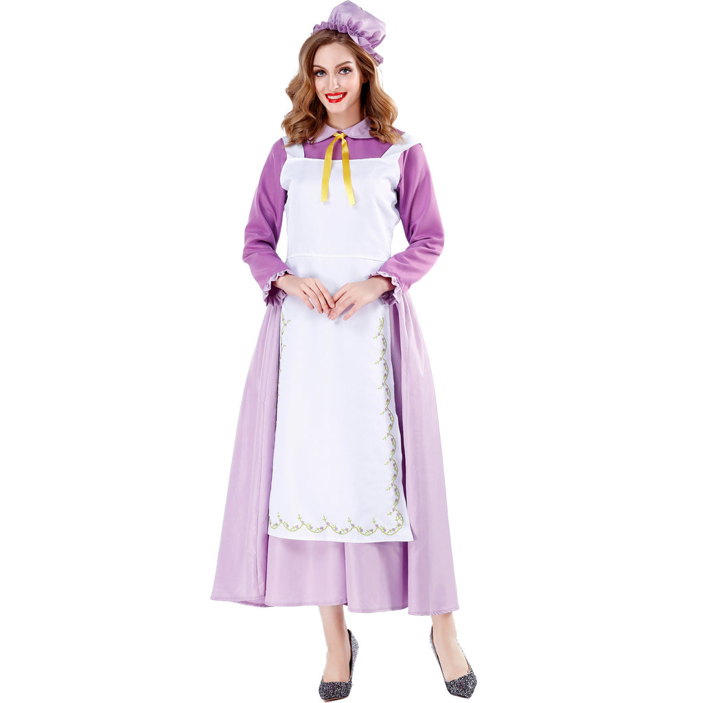 Teapot Maid Costume Women Halloween Cosplay Dress Stage Outfit