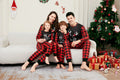 Christmas Letter Snowflake Plaid Printed Home Wear Pajamas