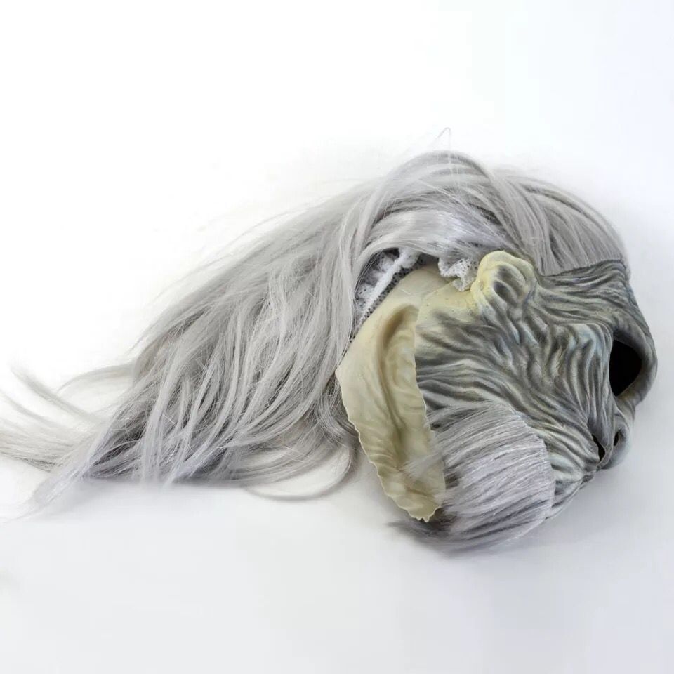 Night King White Walker Latex Mask for Adults, costume photo 3