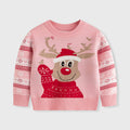 Children's Christmas cartoon reindeer knit sweater