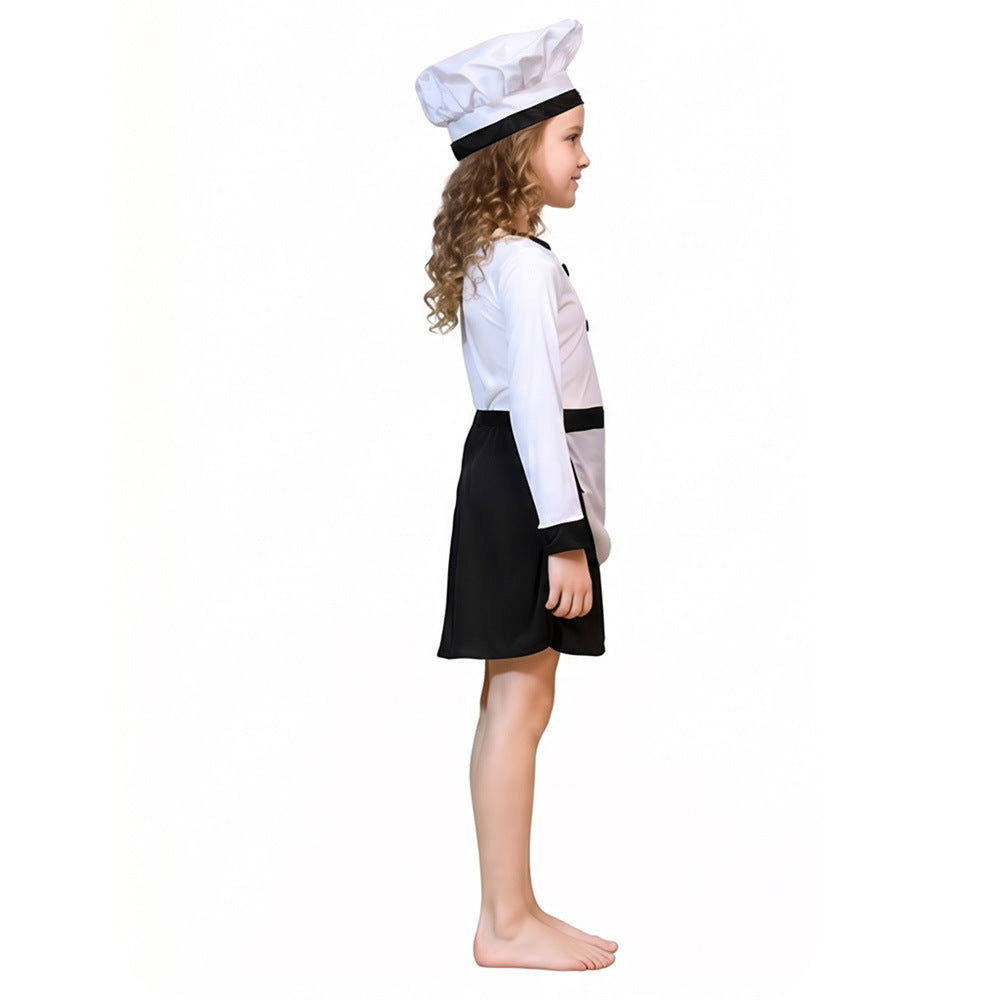 Halloween Chef Costume for Kids, Cosplay Clothing, Chef and Baking Role Play