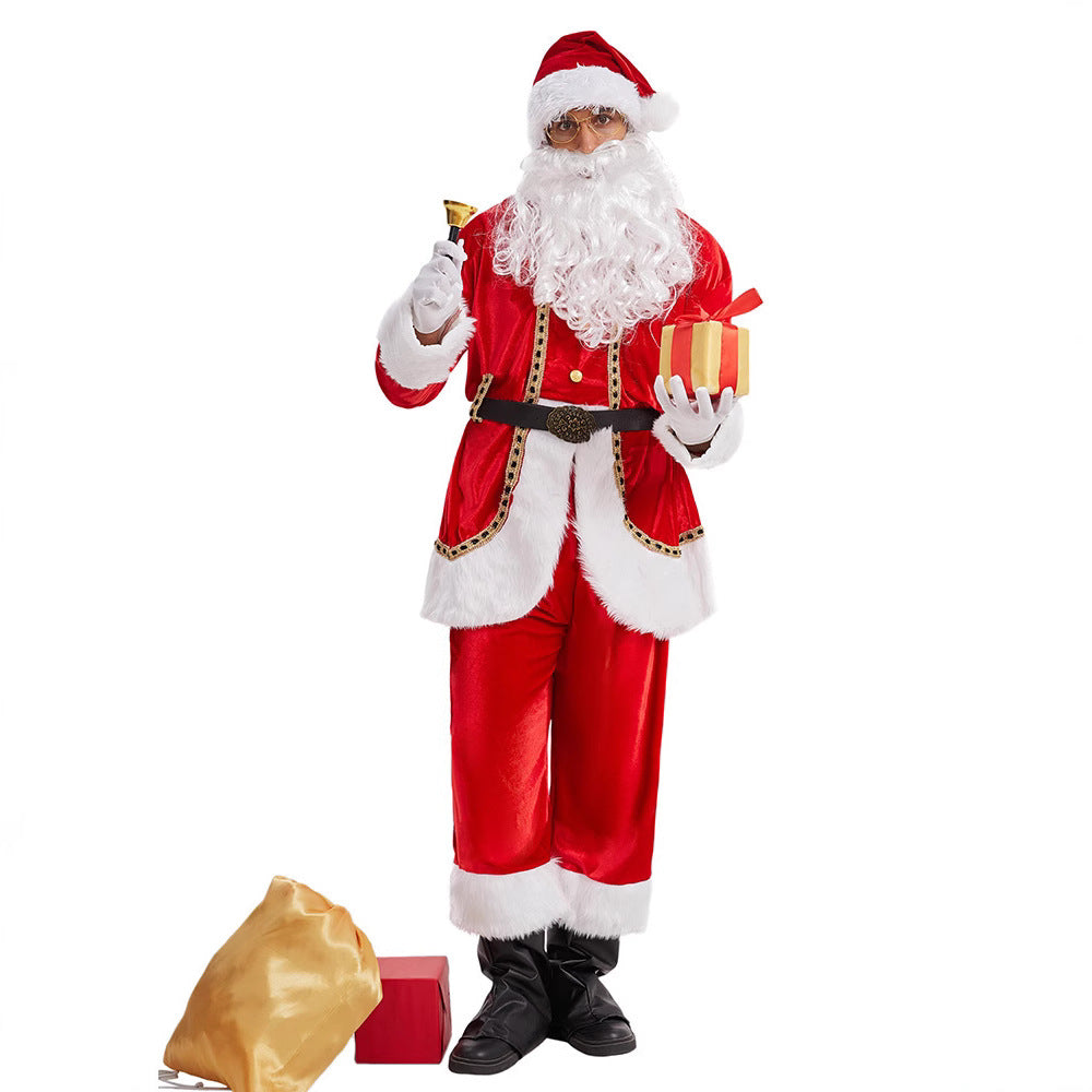 Santa Claus Cosplay Costume Christmas Party Outfit Set