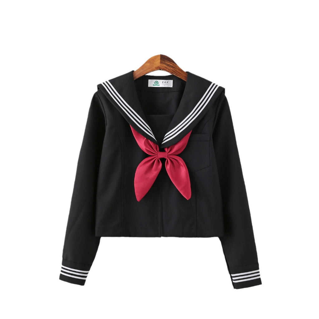 Black JK Sailor School Uniform Costume Women Anime Halloween Cosplay Set S-3XL
