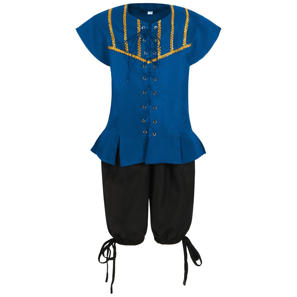 Caribbean Pirate Costume for Girls and Boys, product photo 5 on a white background