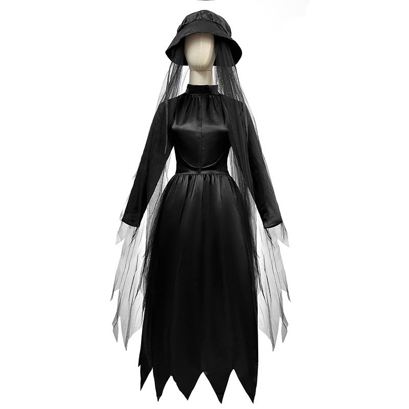Death Goddess Witch Devil Costume for Women, product photo 5 on a white background