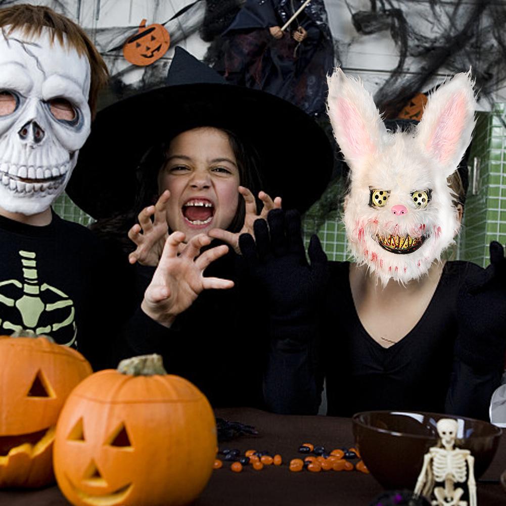 Bloody Rabbit Mask for Adults, costume photo 2
