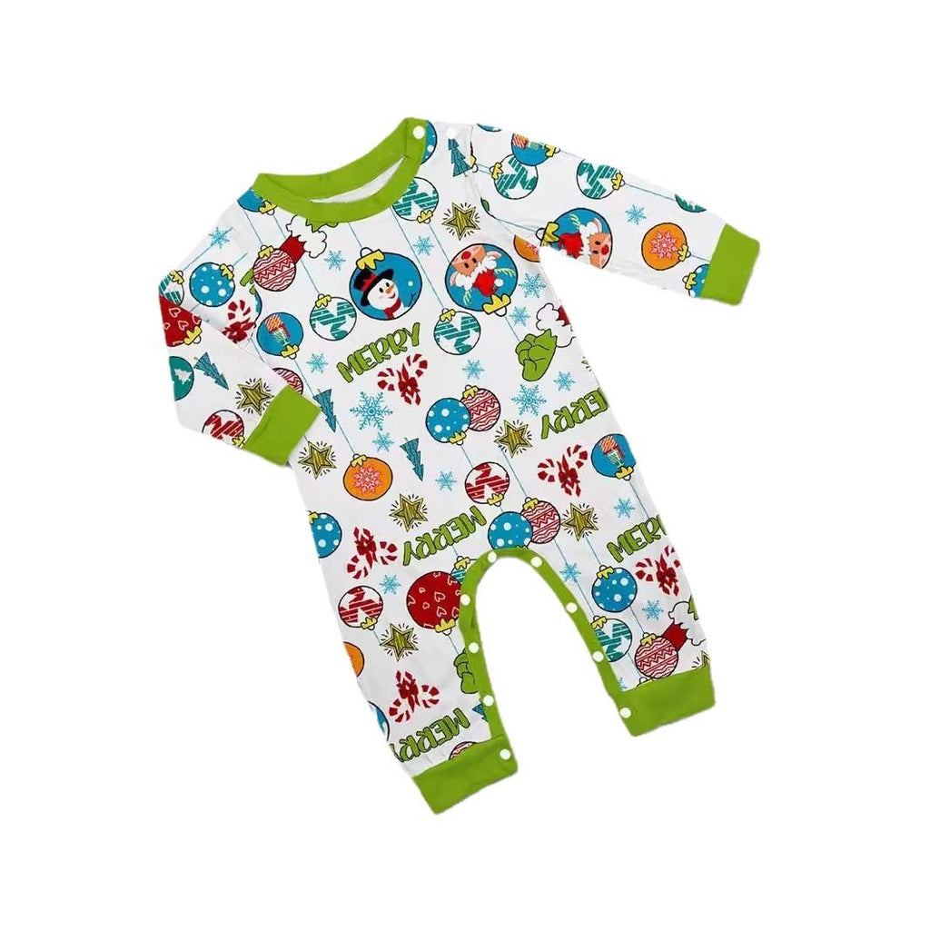 Christmas Deer Snowman Snowflake Print Family Pajamas Sleepwear