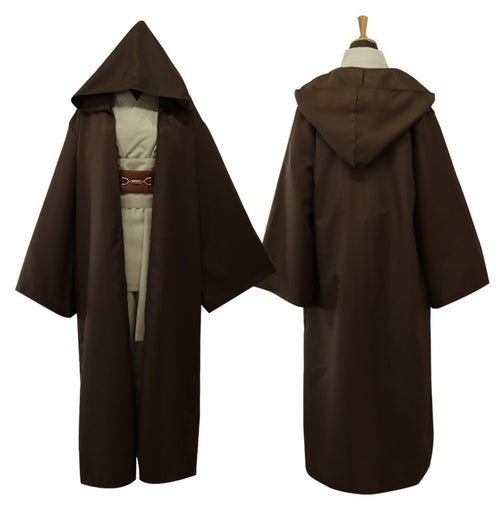 Anakin Skywalker Jedi Costume Hooded Robe Adult Halloween Cosplay Outfit