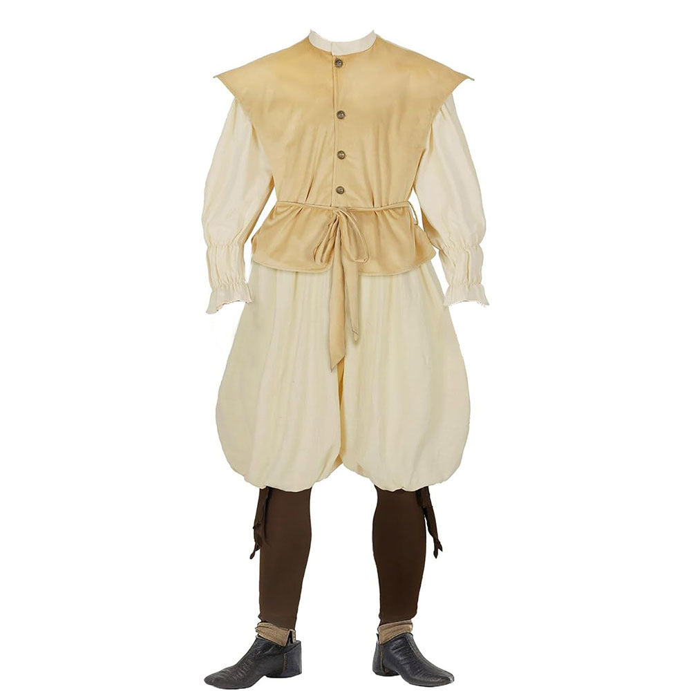 Renaissance Pirate Viking Knight Costume for Adults, product photo 3 on a white background