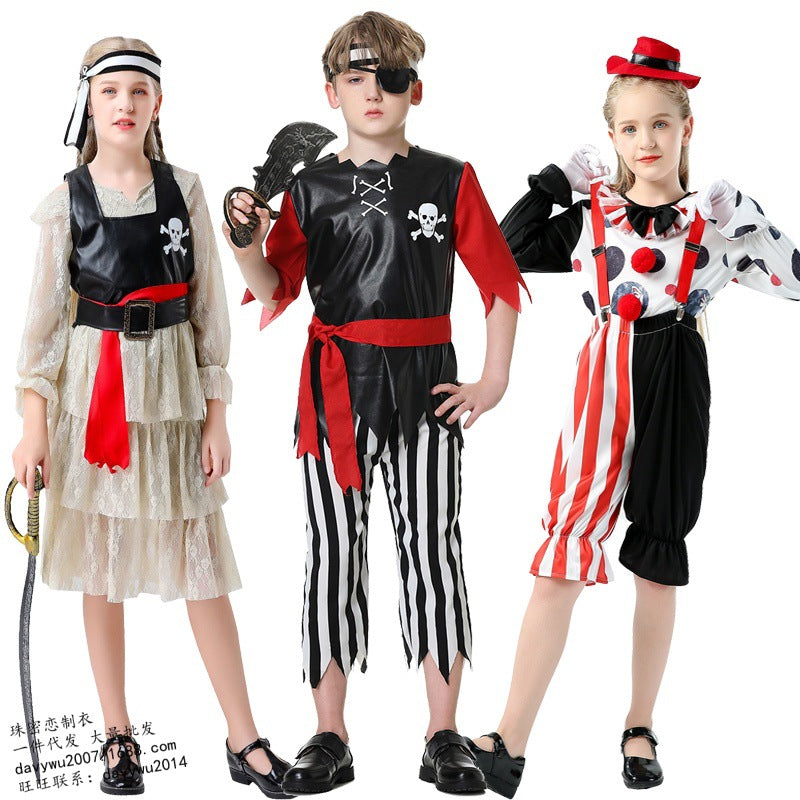 Pirate Circus Clown Costume for Kids, costume photo