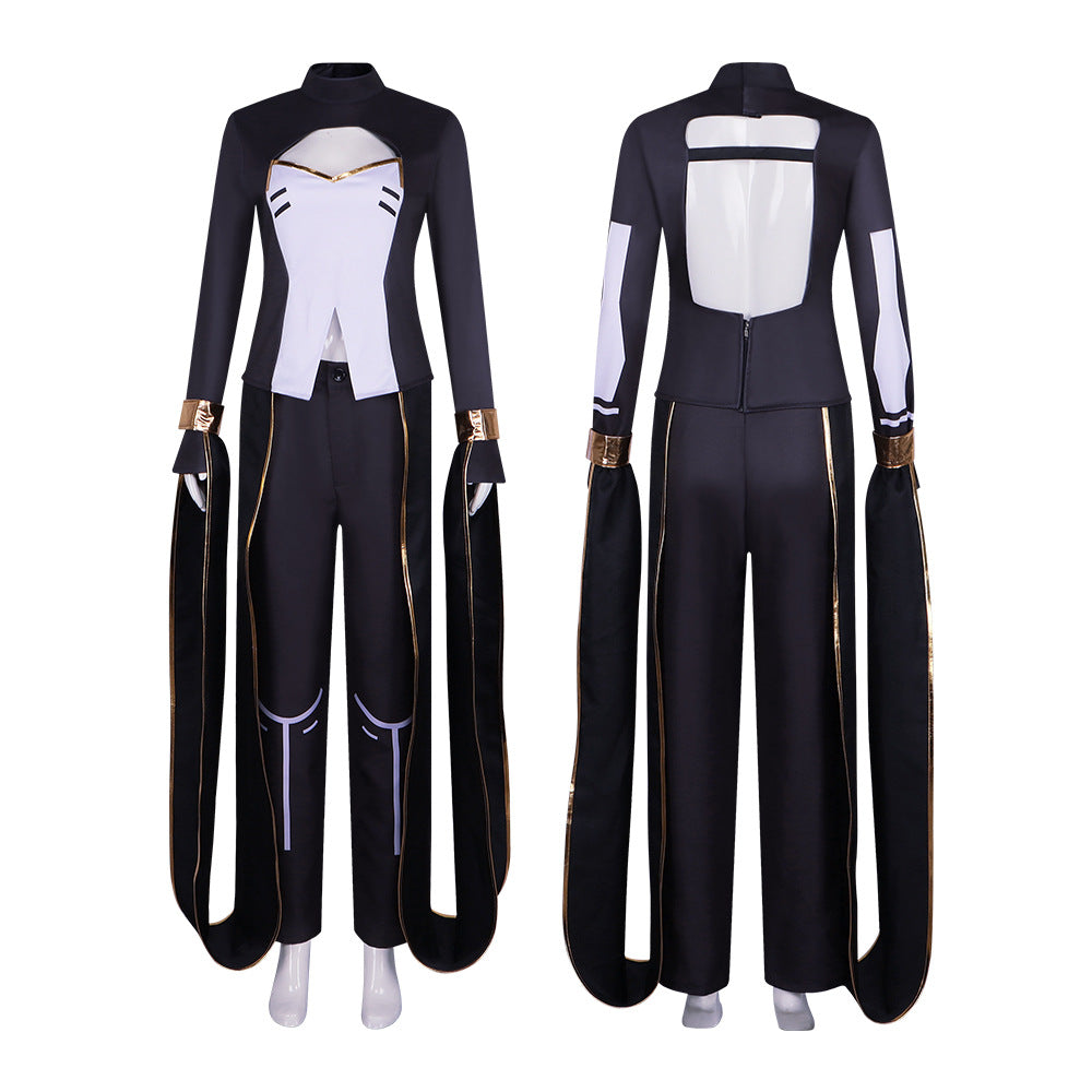 Weather Goddess Superhero Costume for Adults, front view on a white background