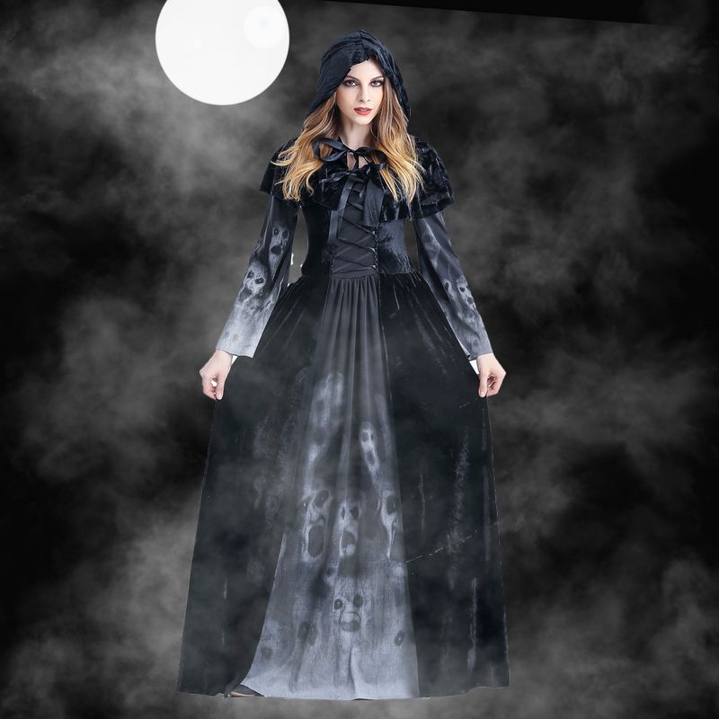 Grim Reaper Skull Vampire Costume for Women, costume photo