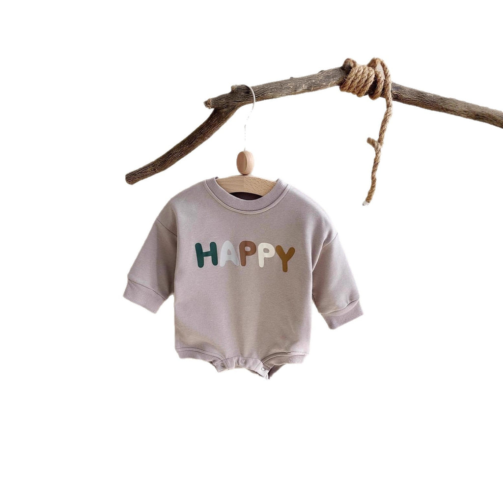 Christmas tree letter printed long sleeved baby triangle jumpsuit autumn