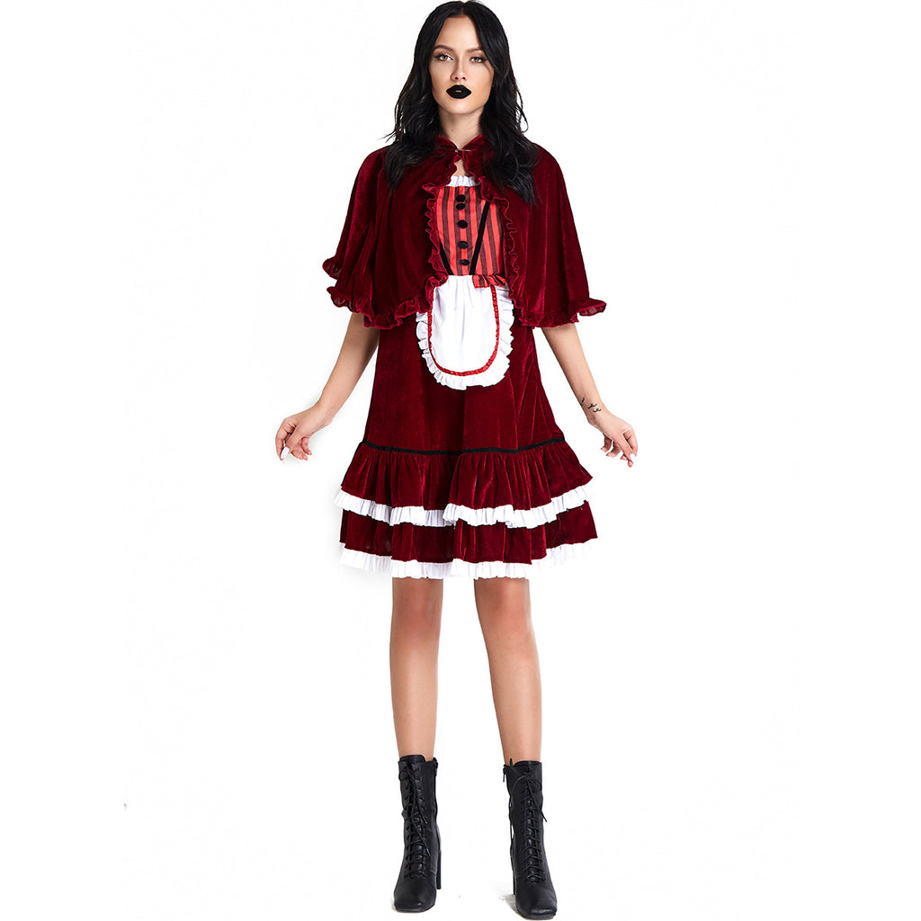Medieval Court Princess Roman Goddess Costume for Women, front view on a white background